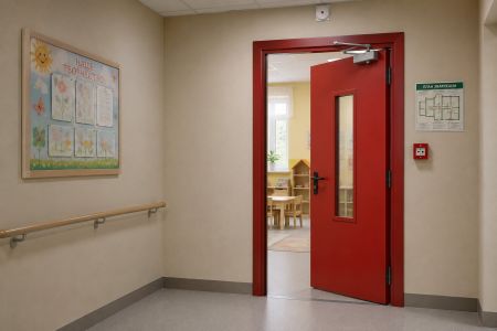 Противопожарные двери в детских учреждениях