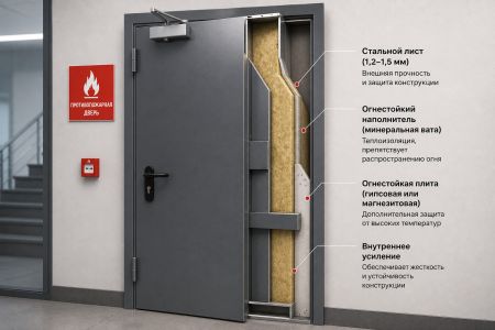 Наполнители противопожарных дверей